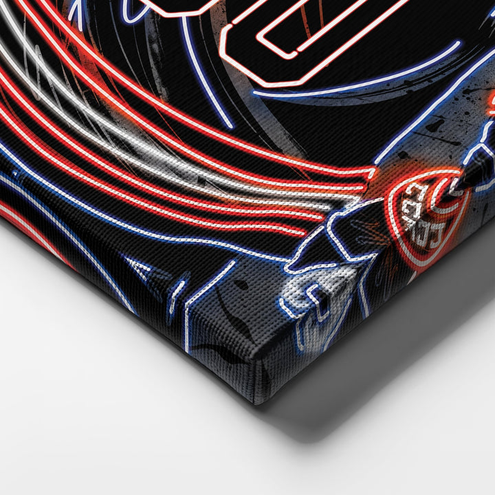 New York Islanders Custom Jersey Canvas | Neon Wall Art - CanvasNeon