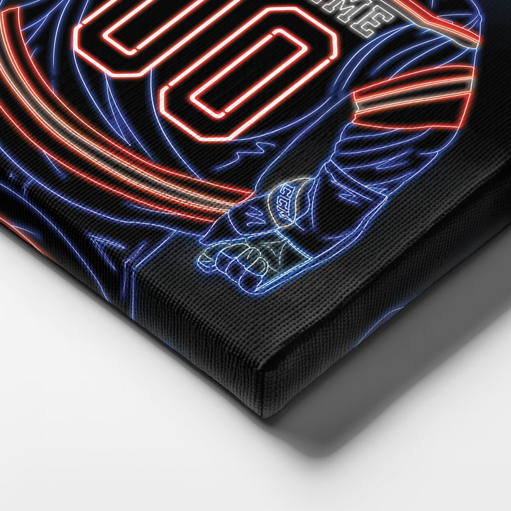 New York Islanders Personalized Jersey Canvas | Neon Wall Art - CanvasNeon