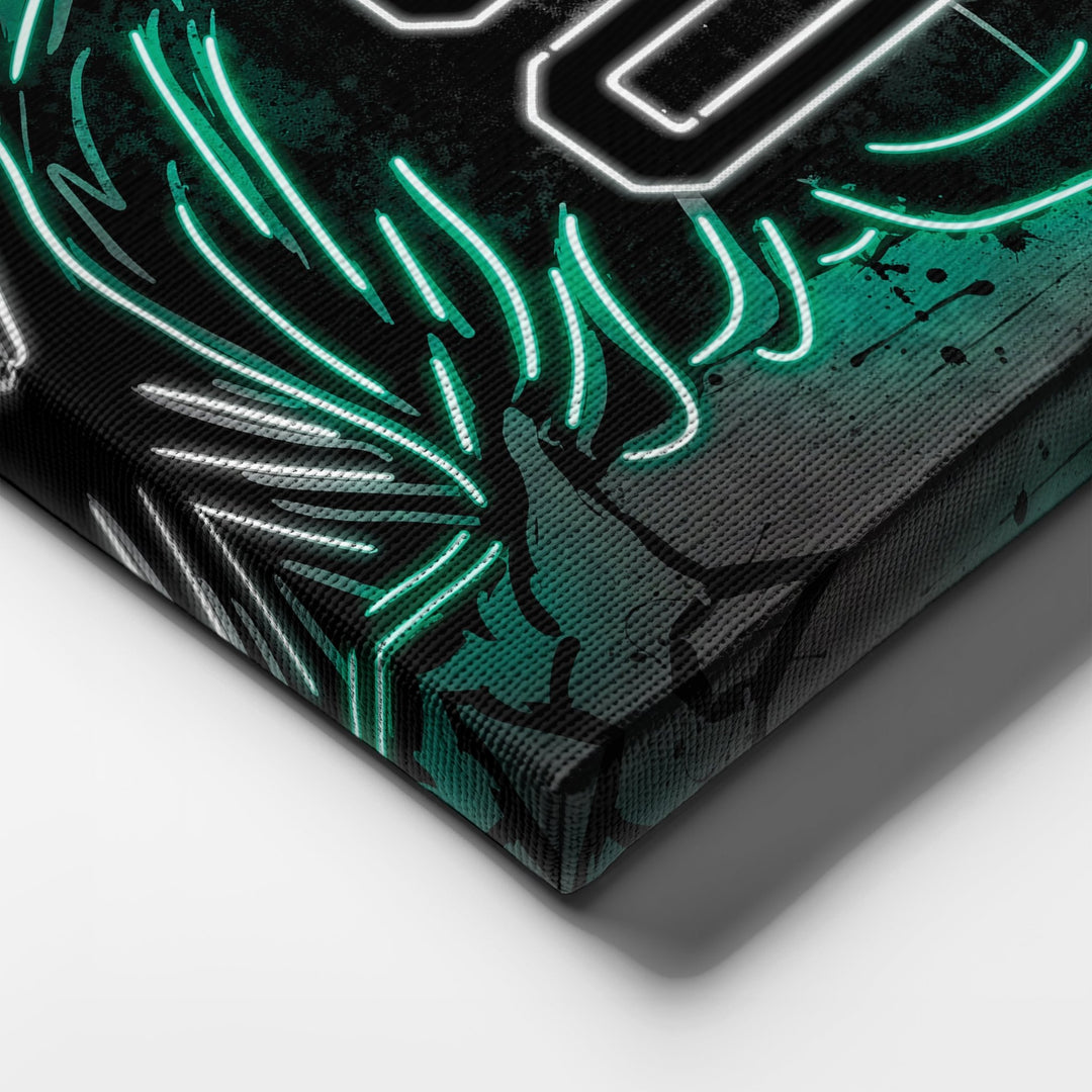 New York Jets Custom Jersey Canvas | Neon Wall Art - CanvasNeon