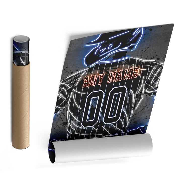 New York Mets Custom Jersey Canvas | Neon Wall Art - CanvasNeon
