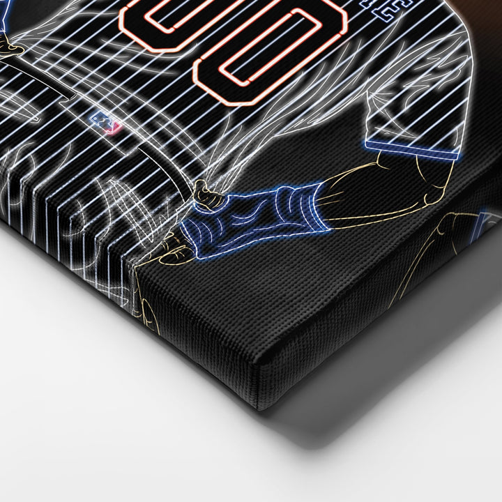 New York Mets Personalized Jersey Canvas | Neon Wall Art - CanvasNeon