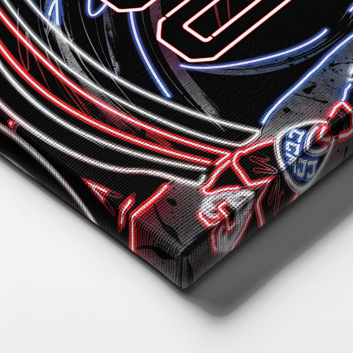 New York Rangers Custom Jersey Canvas | Neon Wall Art - CanvasNeon