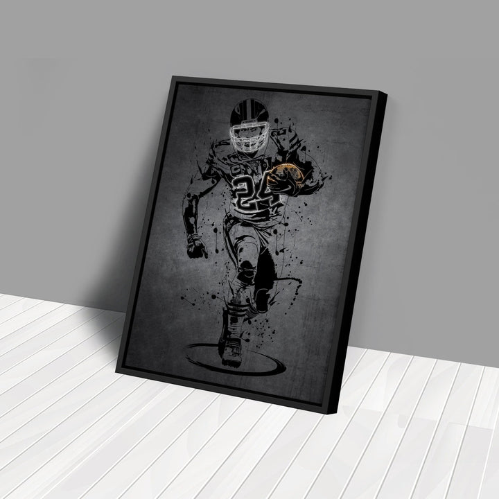 Nick Chubb Neon Canvas Art | Modern Wall Decor for Browns Fans - CanvasNeon