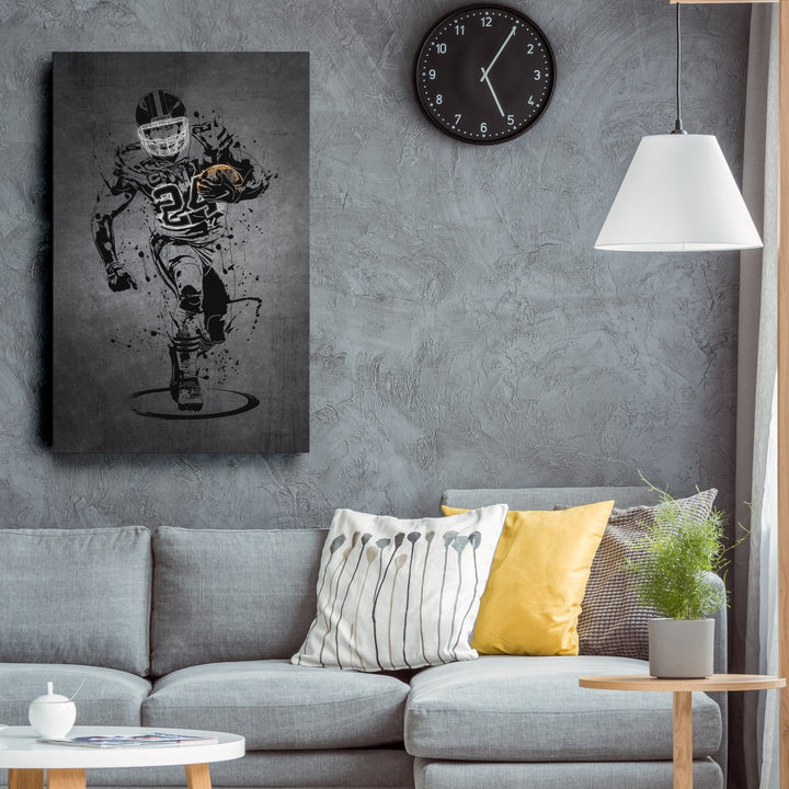 Nick Chubb Neon Canvas Art | Modern Wall Decor for Browns Fans - CanvasNeon