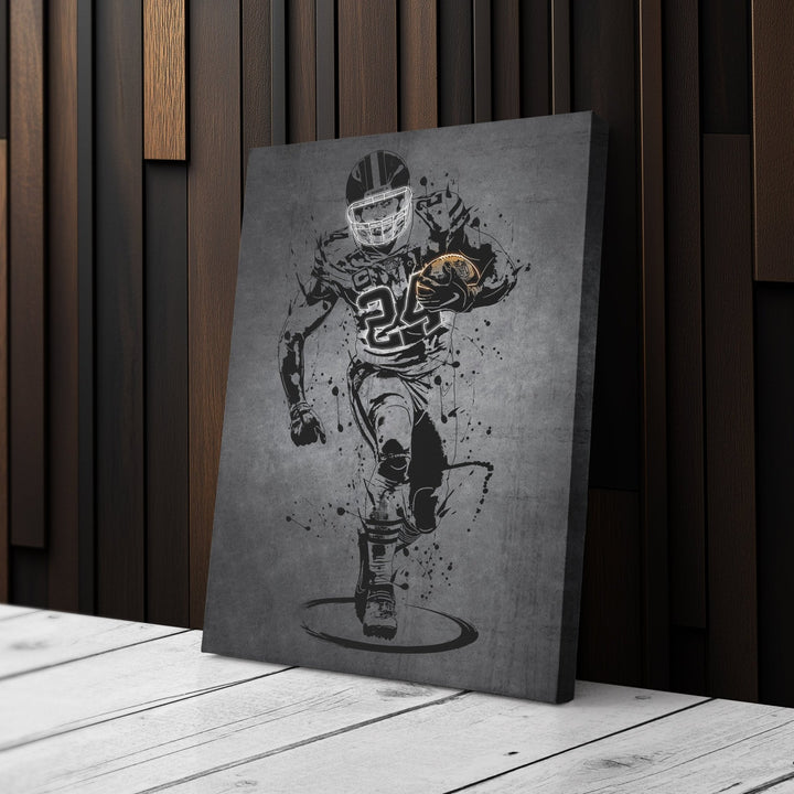 Nick Chubb Neon Canvas Art | Modern Wall Decor for Browns Fans - CanvasNeon