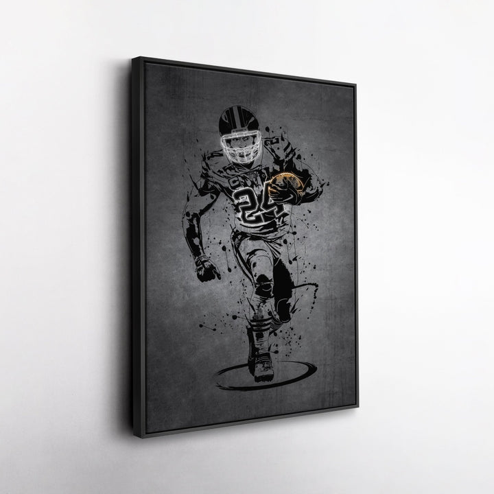 Nick Chubb Neon Canvas Art | Modern Wall Decor for Browns Fans - CanvasNeon