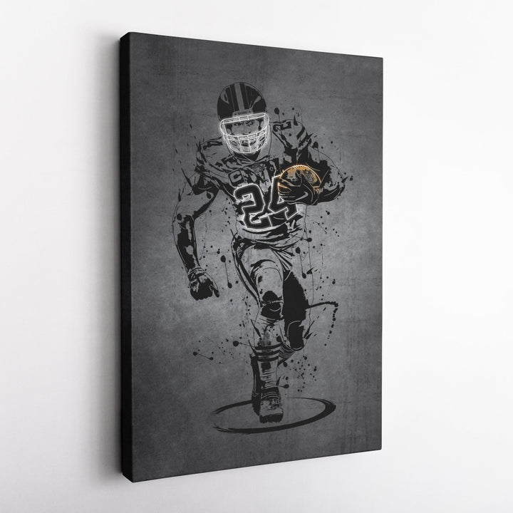 Nick Chubb Neon Canvas Art | Modern Wall Decor for Browns Fans - CanvasNeon