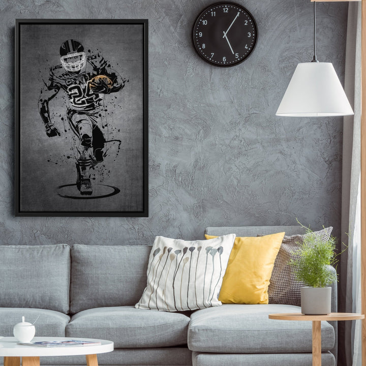 Nick Chubb Neon Canvas Art | Modern Wall Decor for Browns Fans - CanvasNeon