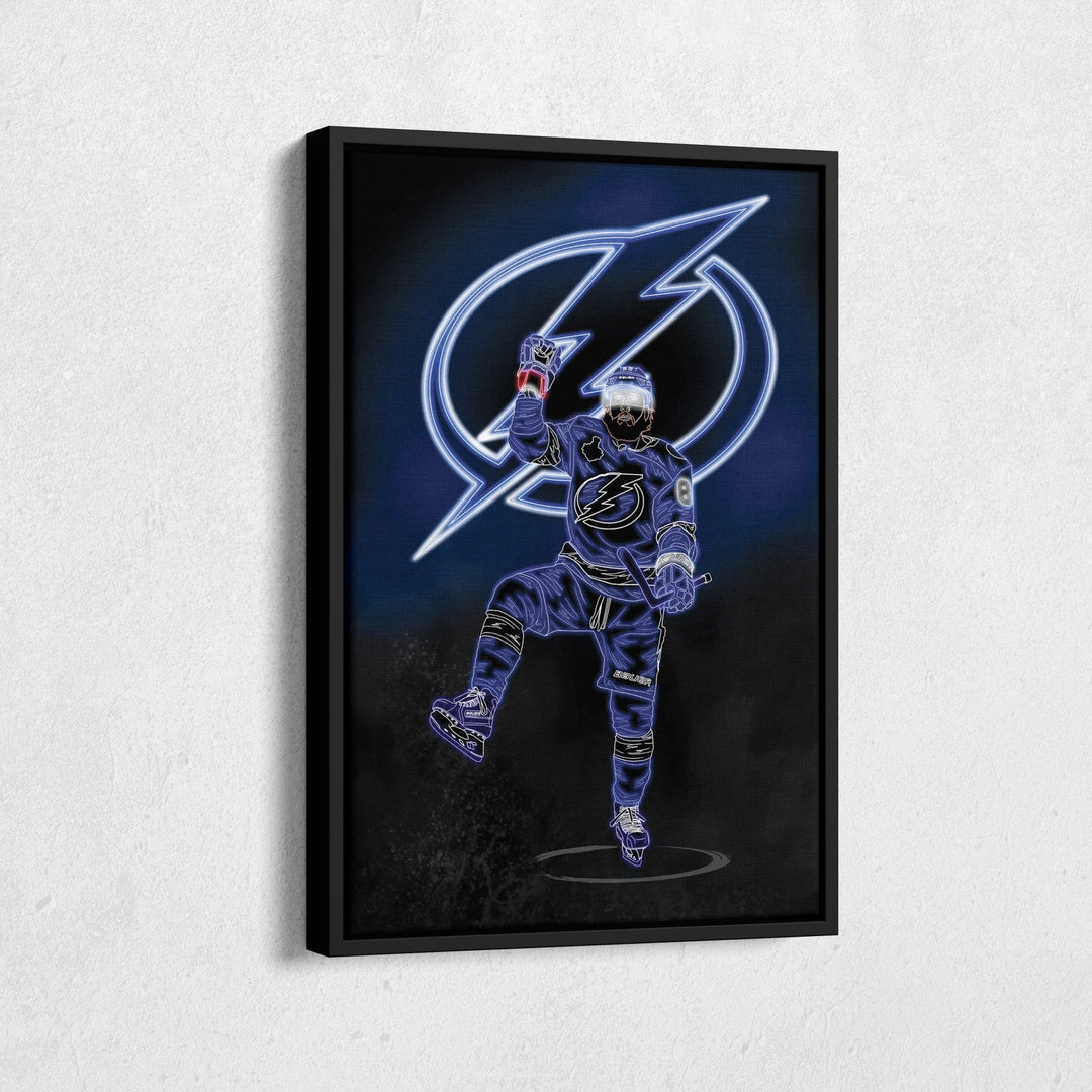 Nikita Kucherov Neon Canvas Art | Lightning Wall Decor - CanvasNeon