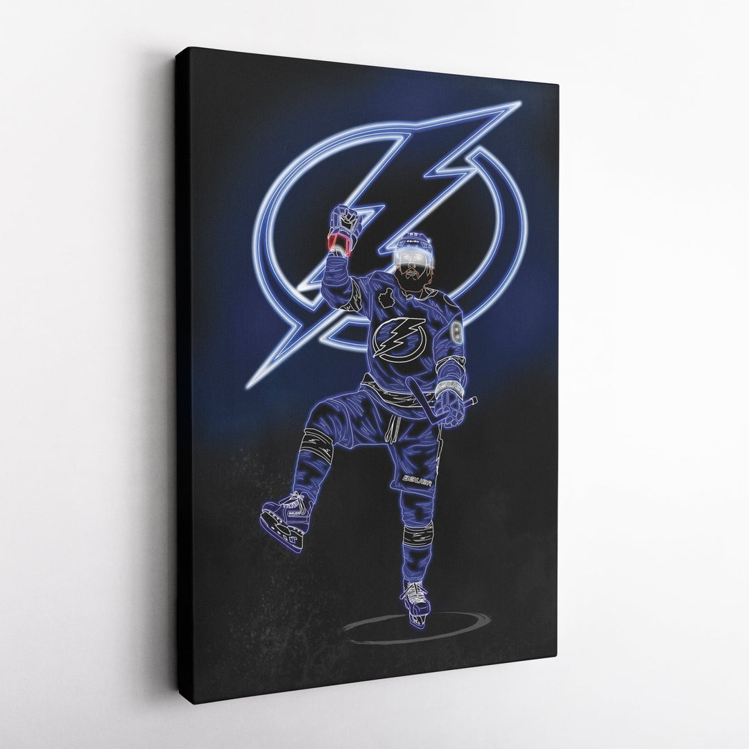 Nikita Kucherov Neon Canvas Art | Lightning Wall Decor - CanvasNeon