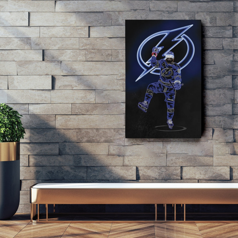 Nikita Kucherov Neon Canvas Art | Lightning Wall Decor - CanvasNeon