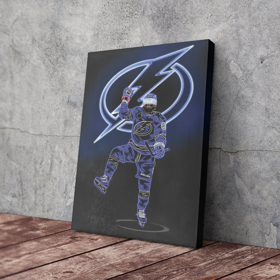 Nikita Kucherov Neon Canvas Art | Lightning Wall Decor - CanvasNeon