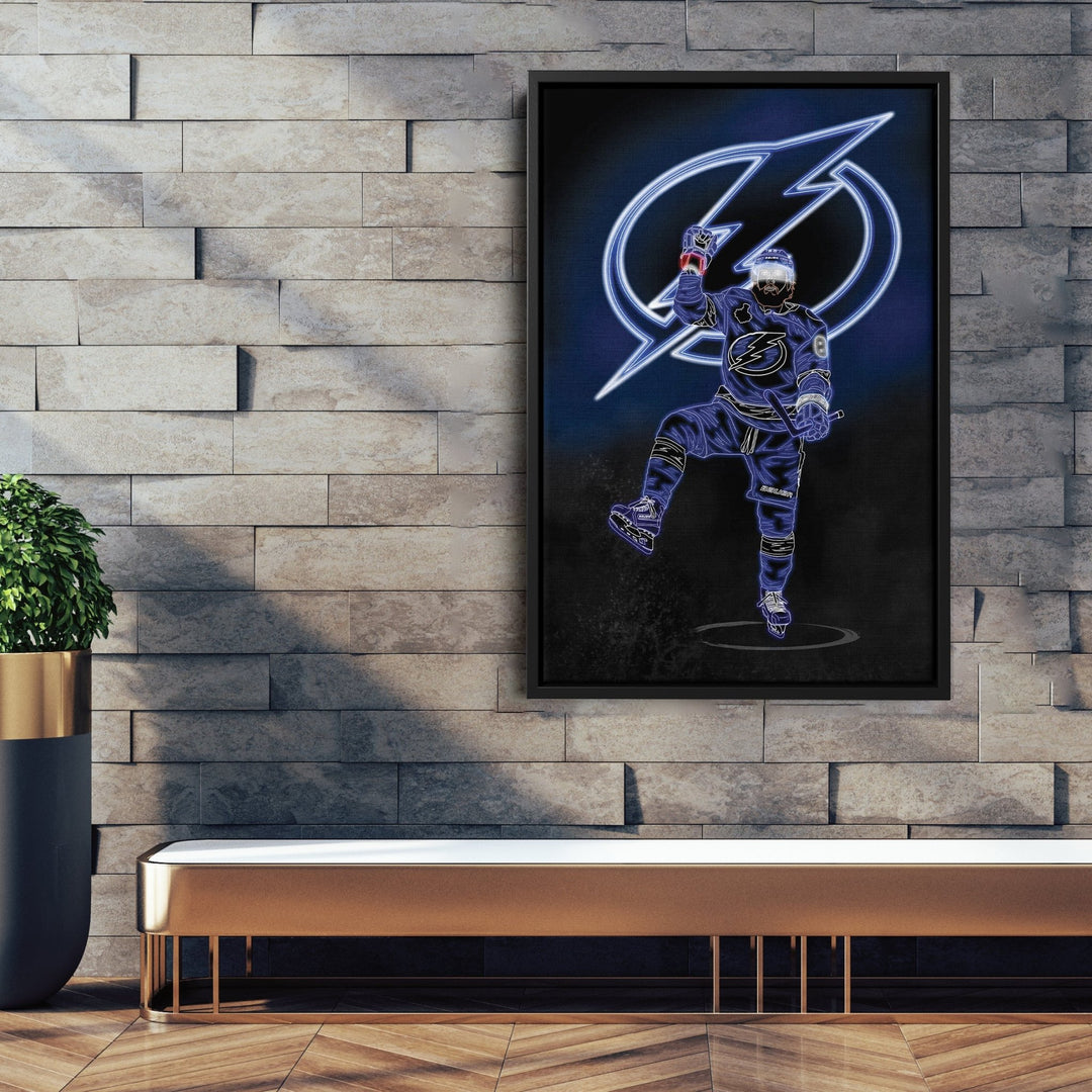 Nikita Kucherov Neon Canvas Art | Lightning Wall Decor - CanvasNeon