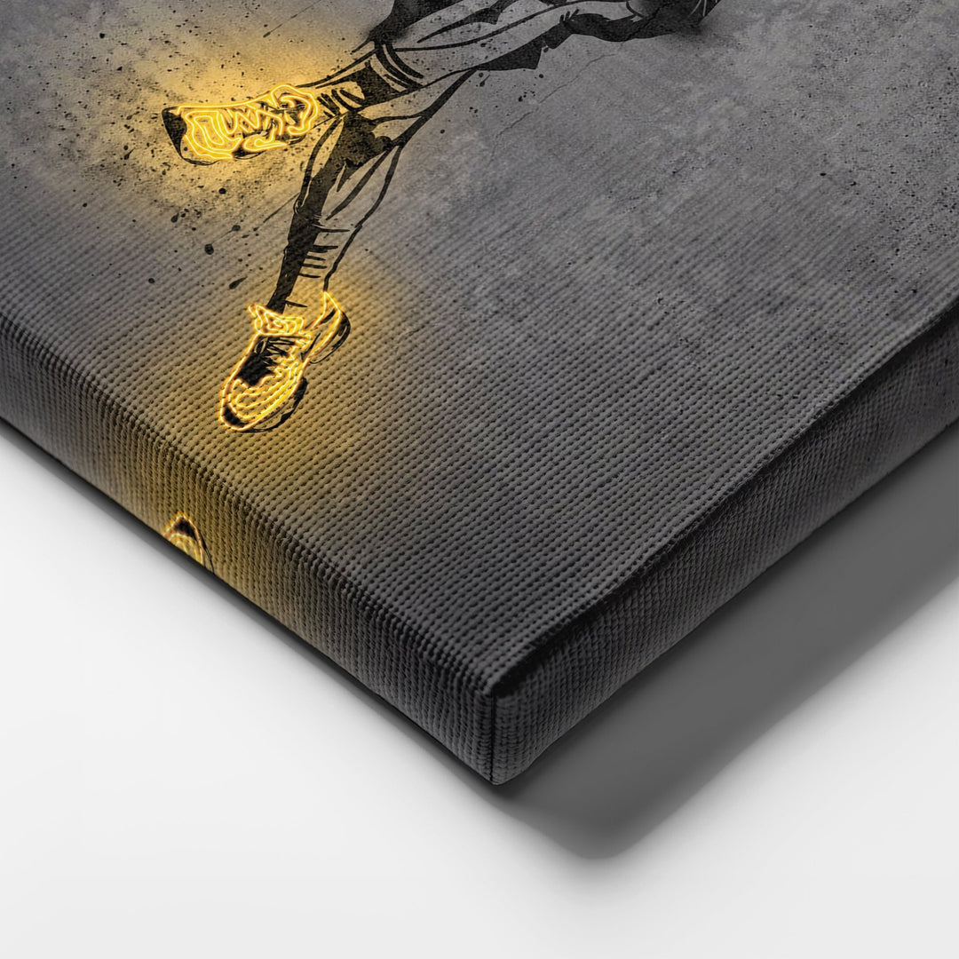 Nikola Jokic Neon Canvas Art | Modern Wall Decor for Nuggets Fans - CanvasNeon