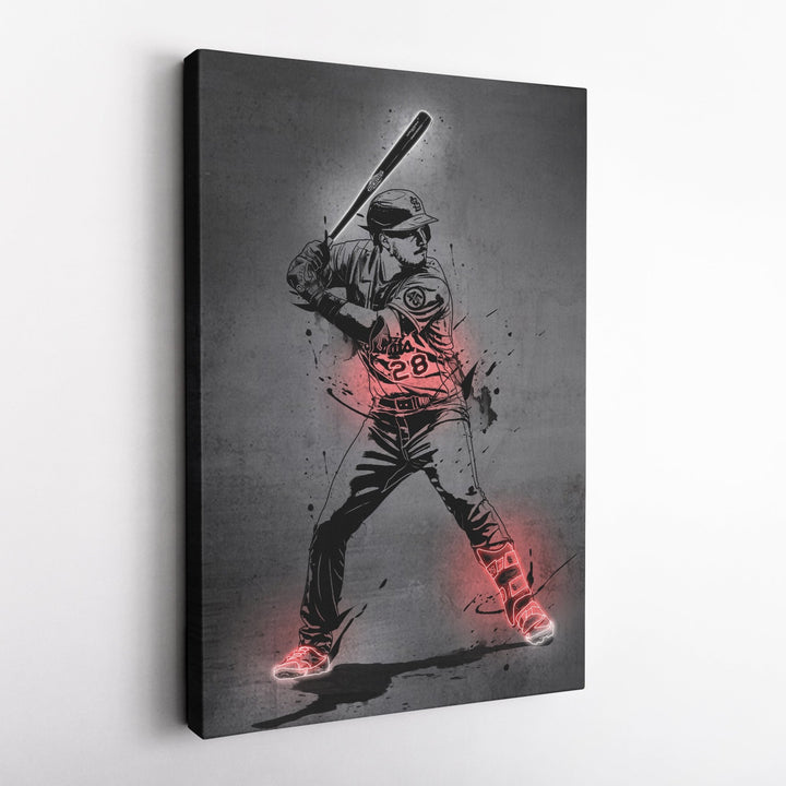 Nolan Arenado Neon Canvas Art | Modern Wall Decor for Cardinals Fans - CanvasNeon