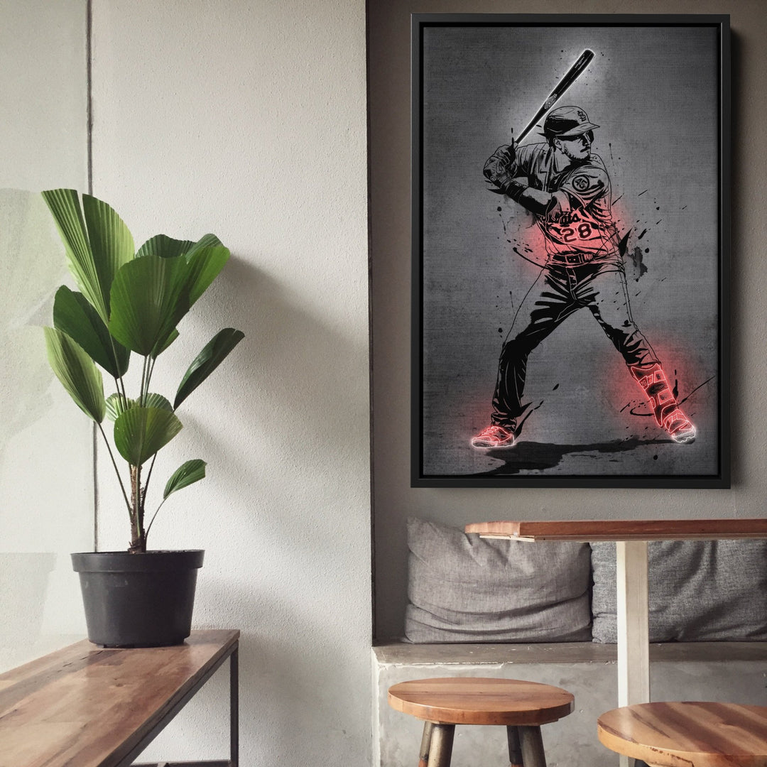 Nolan Arenado Neon Canvas Art | Modern Wall Decor for Cardinals Fans - CanvasNeon