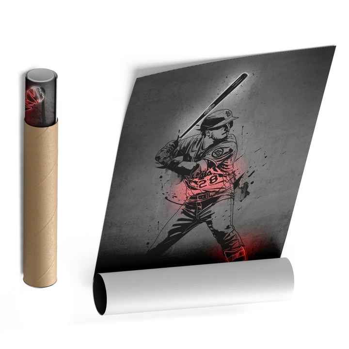 Nolan Arenado Neon Canvas Art | Modern Wall Decor for Cardinals Fans - CanvasNeon