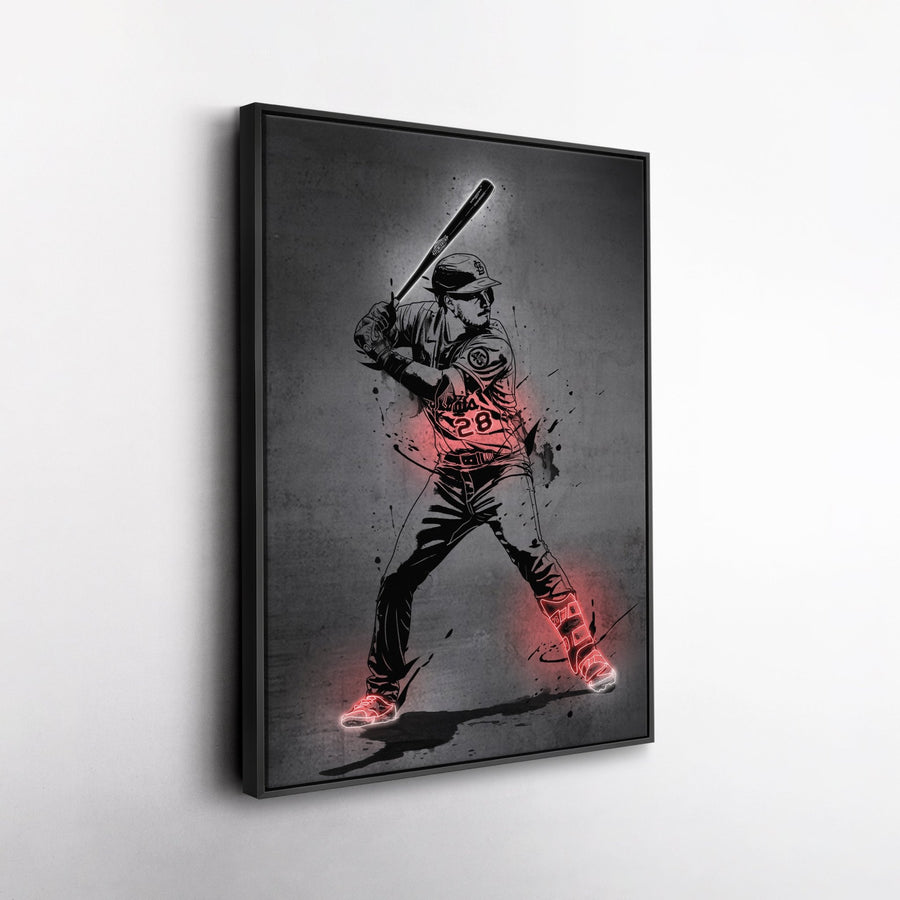 Nolan Arenado Neon Canvas Art | Modern Wall Decor for Cardinals Fans - CanvasNeon