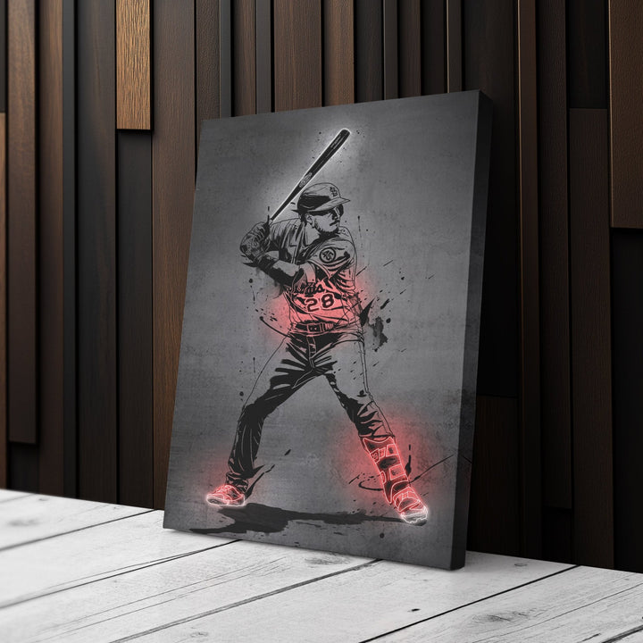 Nolan Arenado Neon Canvas Art | Modern Wall Decor for Cardinals Fans - CanvasNeon