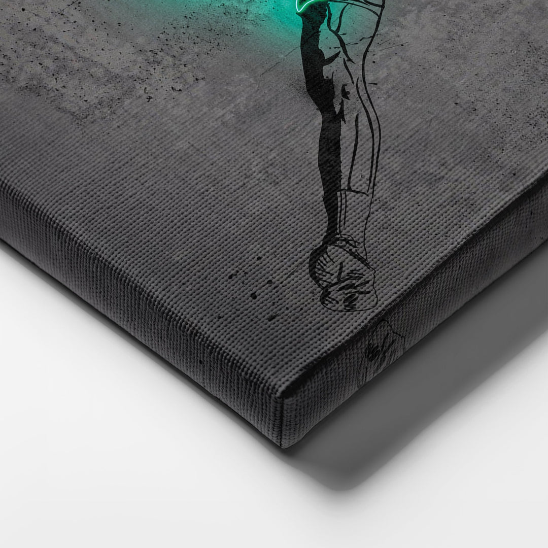 Novak Djokovic Neon Canvas Art | Modern Wall Decor for Tennis Fans - CanvasNeon