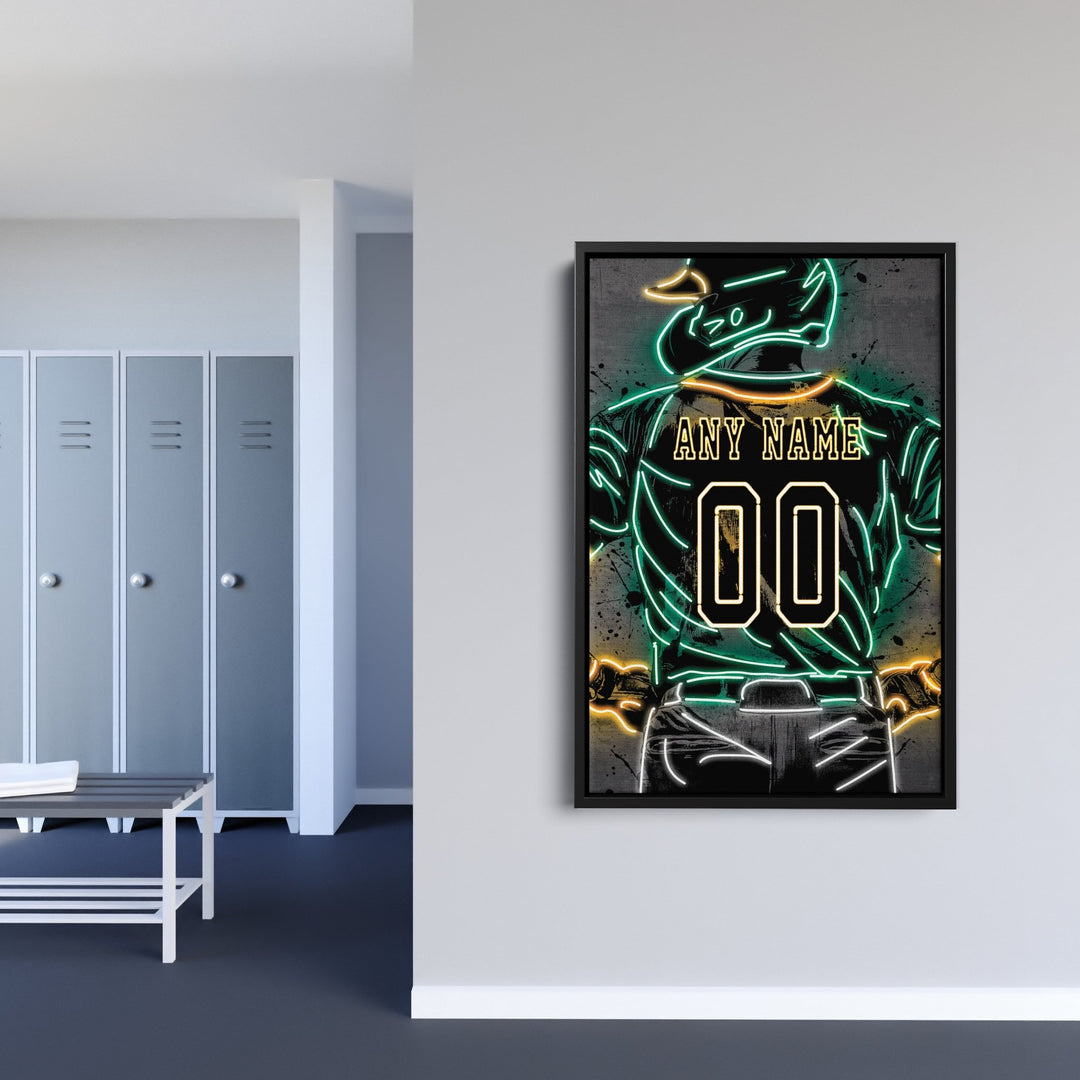 Oakland Athletics Custom Jersey Canvas | Neon Wall Art - CanvasNeon