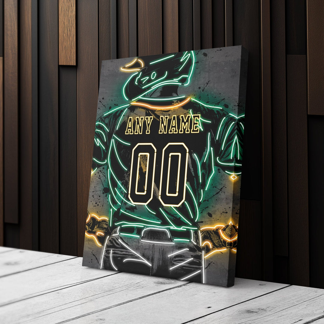 Oakland Athletics Custom Jersey Canvas | Neon Wall Art - CanvasNeon