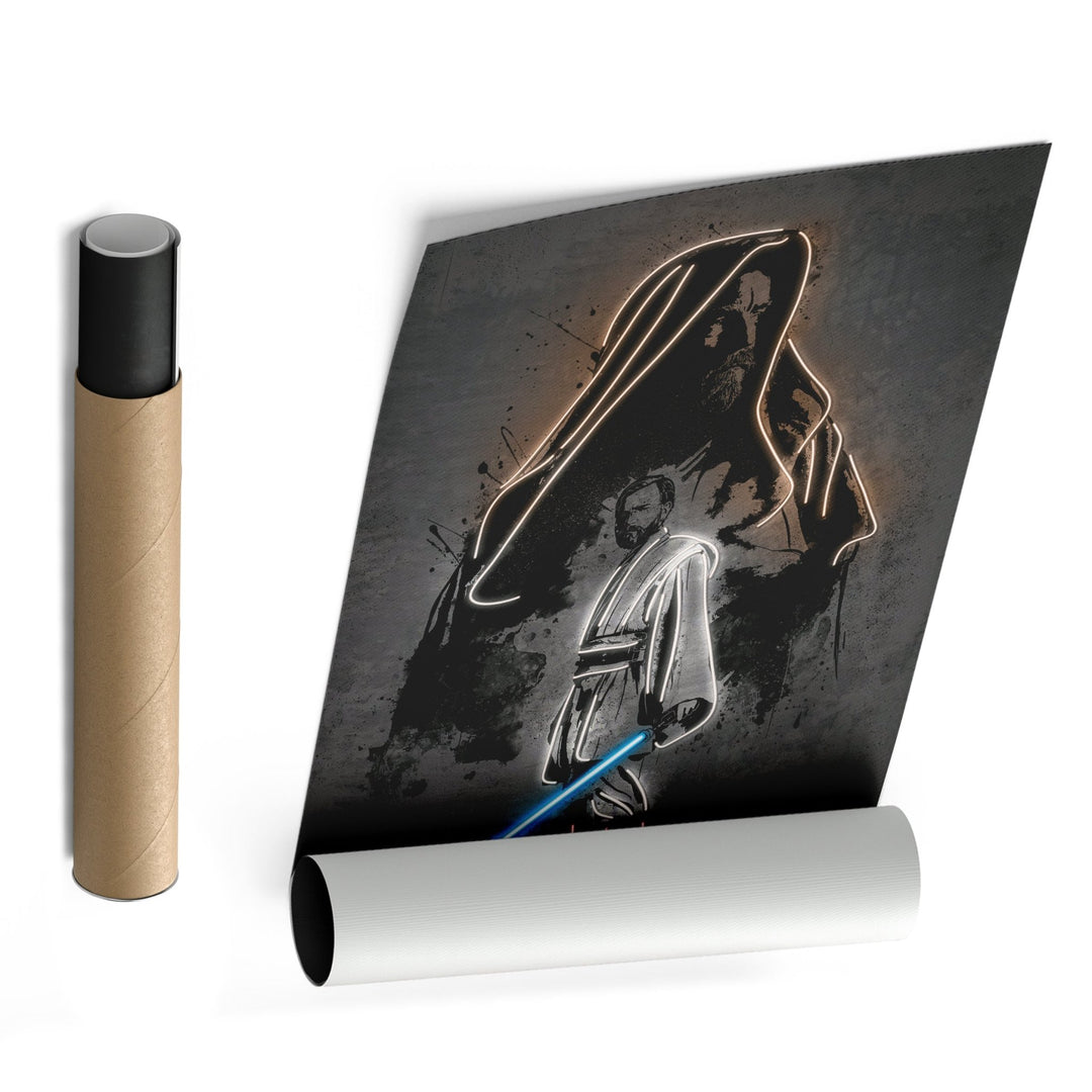 Obi Wan Kenobi Canvas | Star Wars Neon Wall Art - CanvasNeon