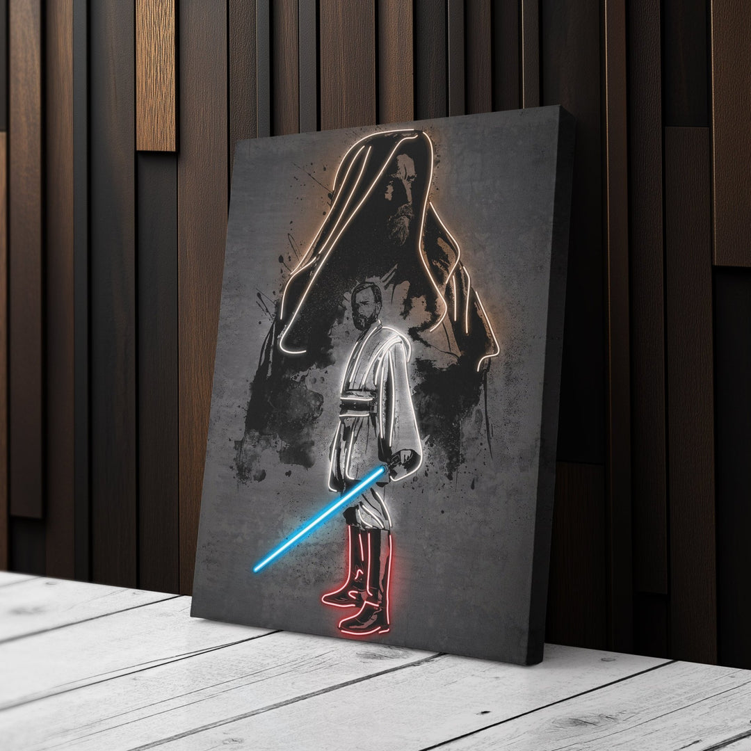 Obi Wan Kenobi Canvas | Star Wars Neon Wall Art - CanvasNeon