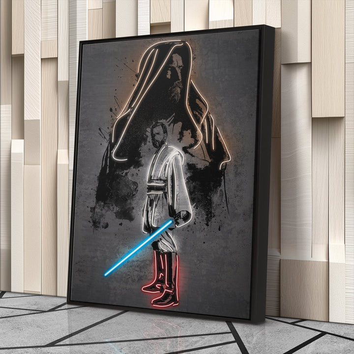 Obi Wan Kenobi Canvas | Star Wars Neon Wall Art - CanvasNeon