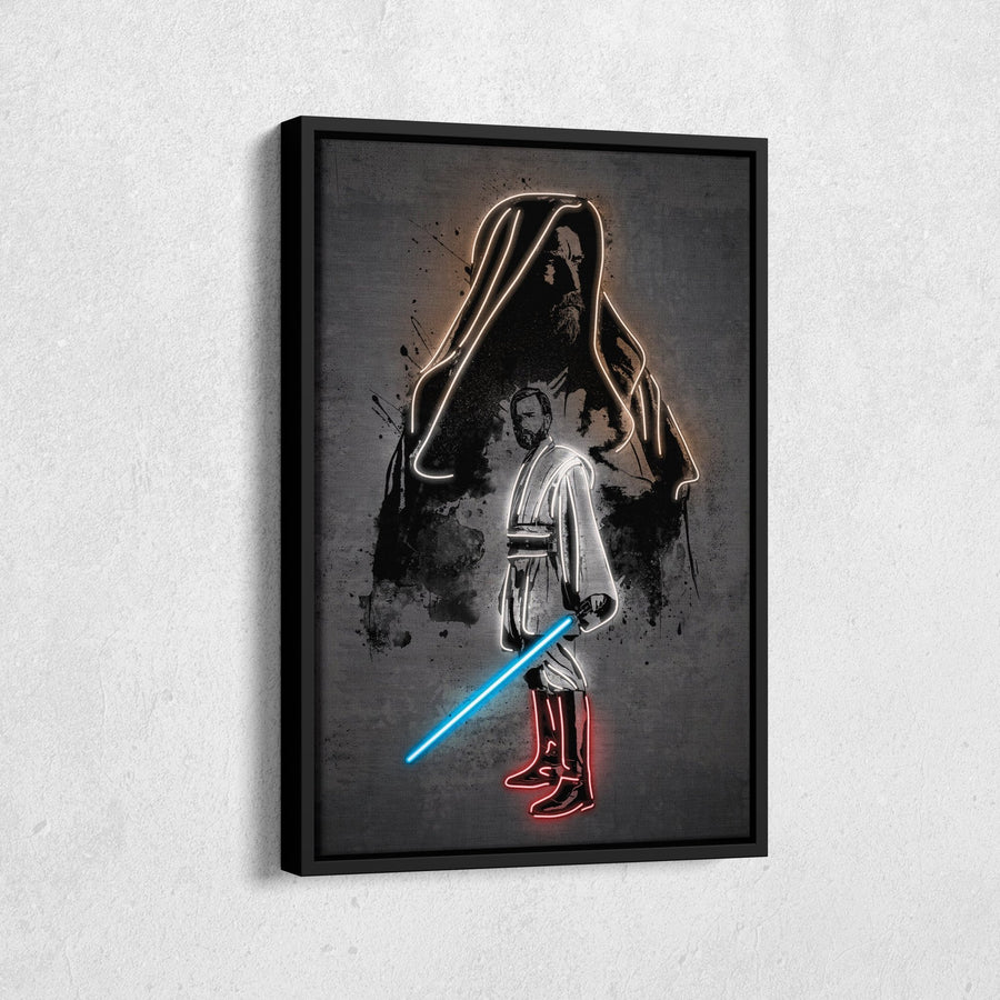 Obi Wan Kenobi Canvas | Star Wars Neon Wall Art - CanvasNeon