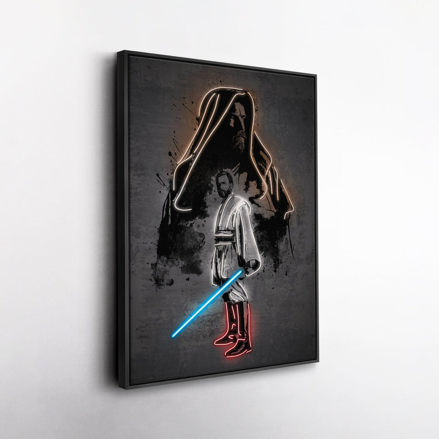 Obi Wan Kenobi Canvas | Star Wars Neon Wall Art - CanvasNeon
