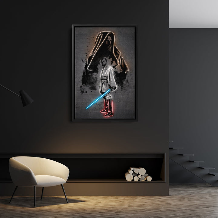 Obi Wan Kenobi Canvas | Star Wars Neon Wall Art - CanvasNeon