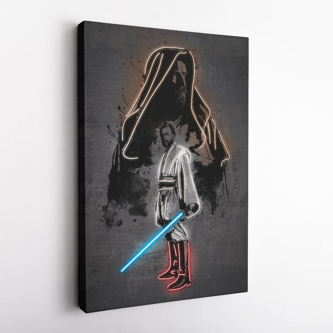 Obi Wan Kenobi Canvas | Star Wars Neon Wall Art - CanvasNeon