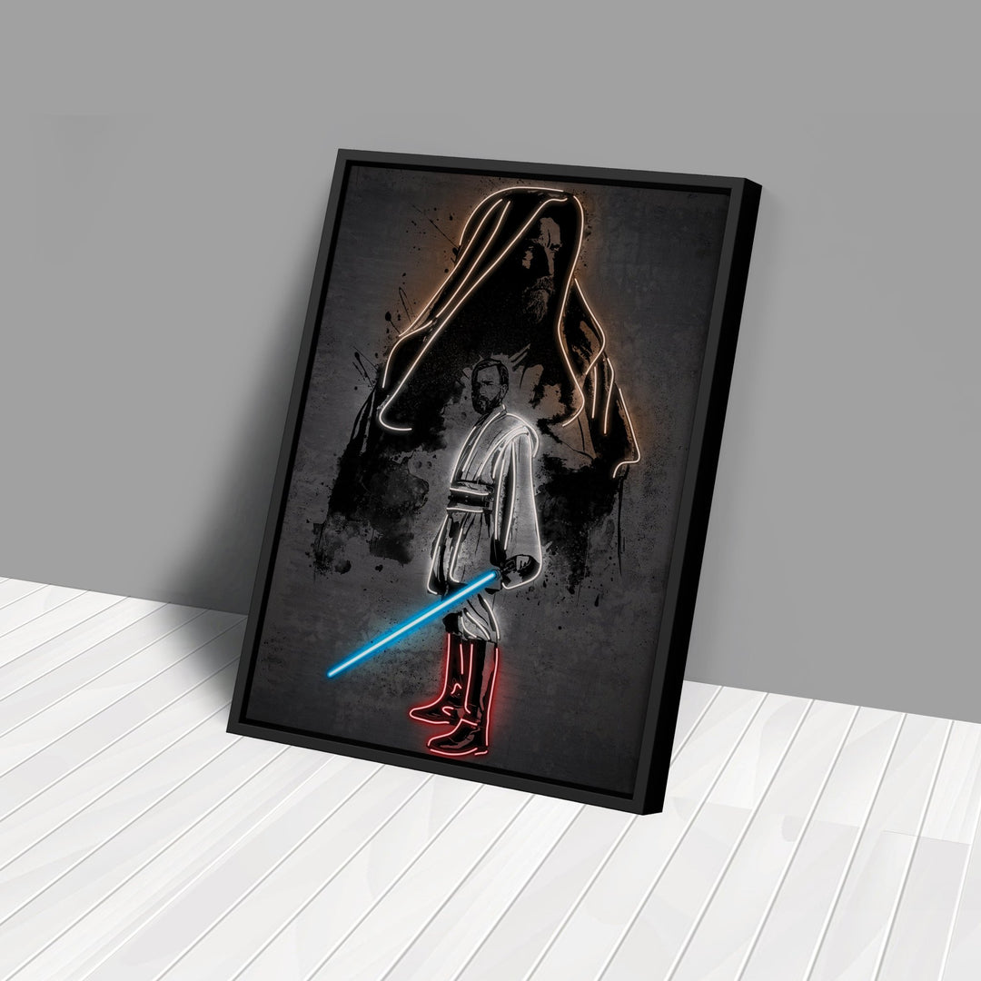 Obi Wan Kenobi Canvas | Star Wars Neon Wall Art - CanvasNeon