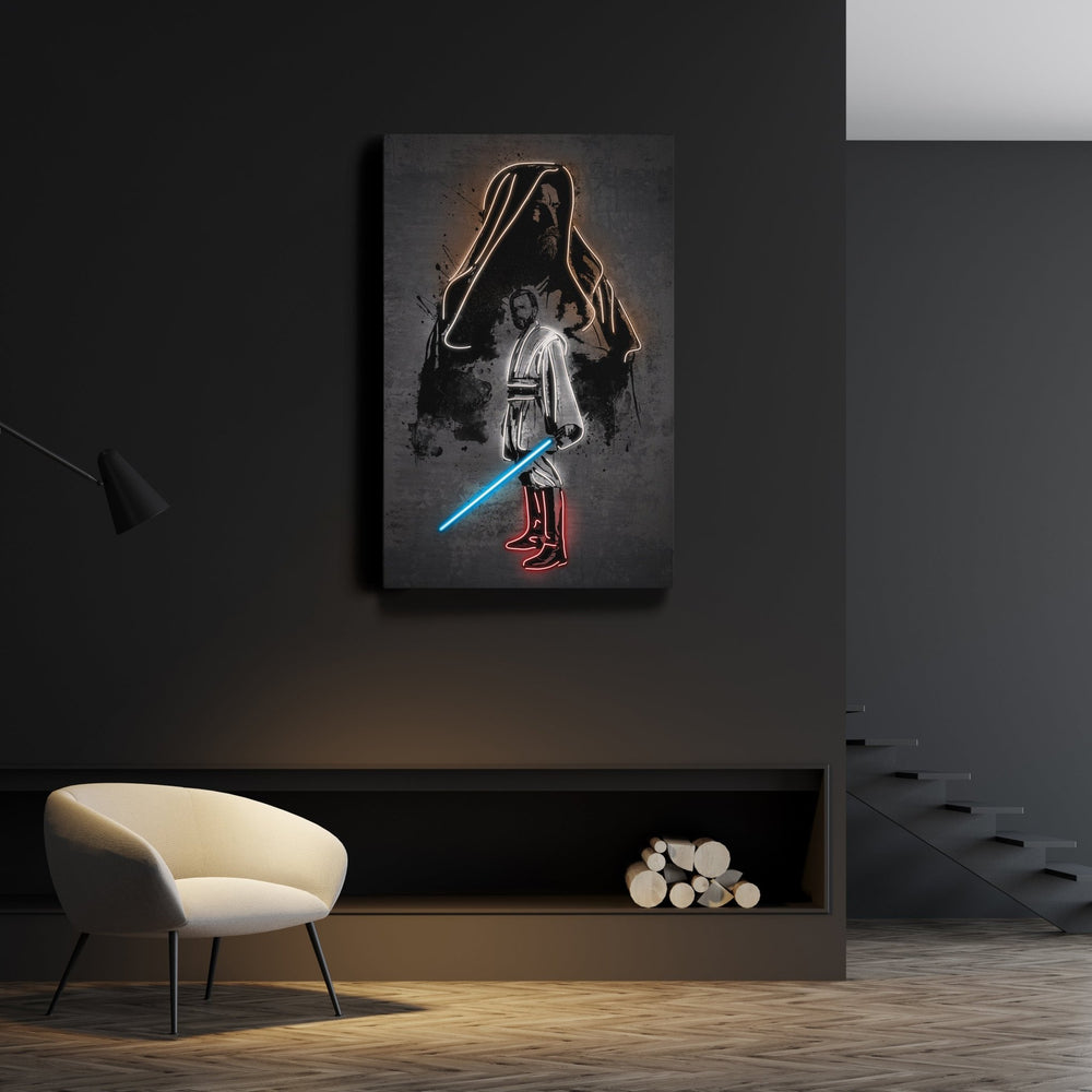 Obi Wan Kenobi Canvas | Star Wars Neon Wall Art - CanvasNeon