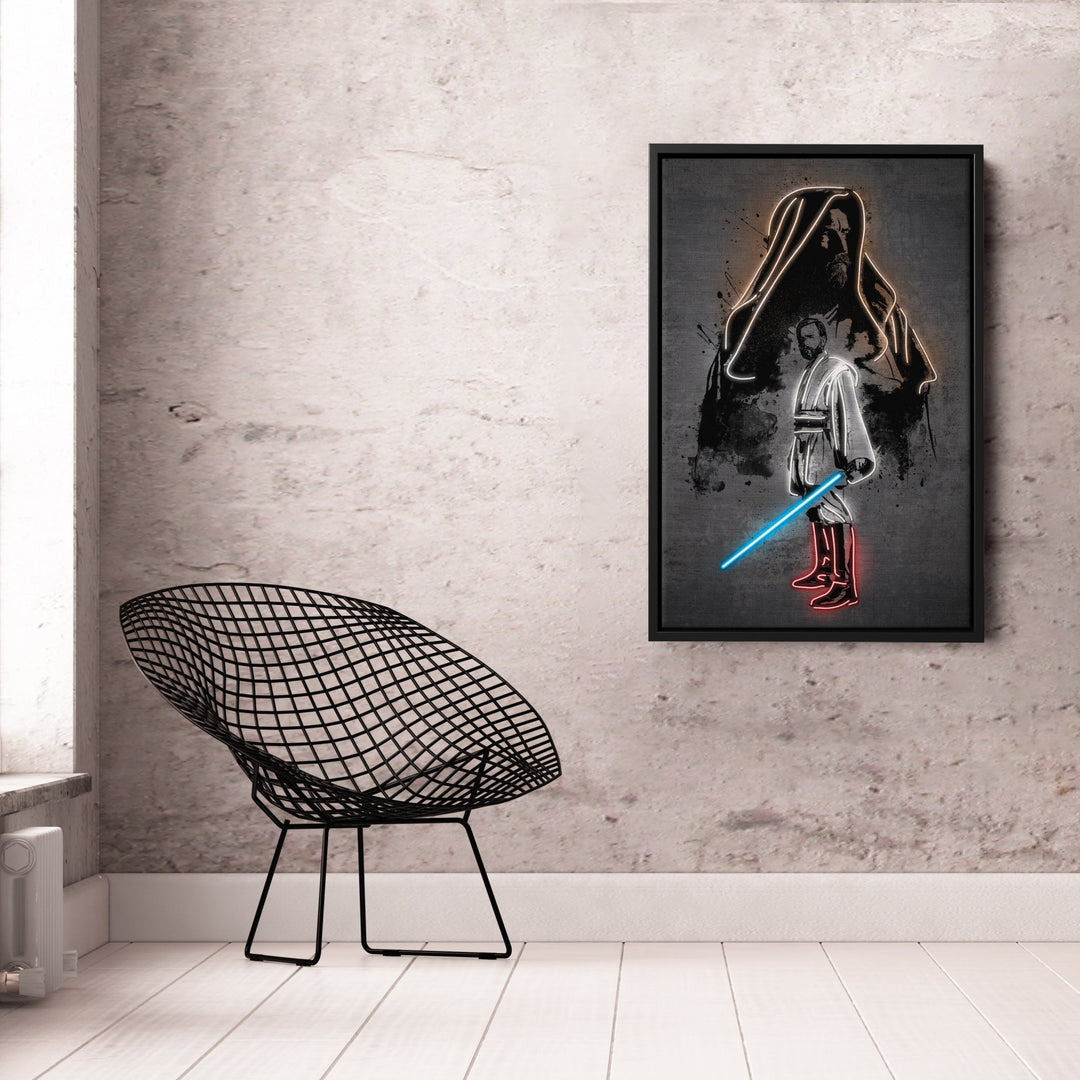 Obi Wan Kenobi Canvas | Star Wars Neon Wall Art - CanvasNeon