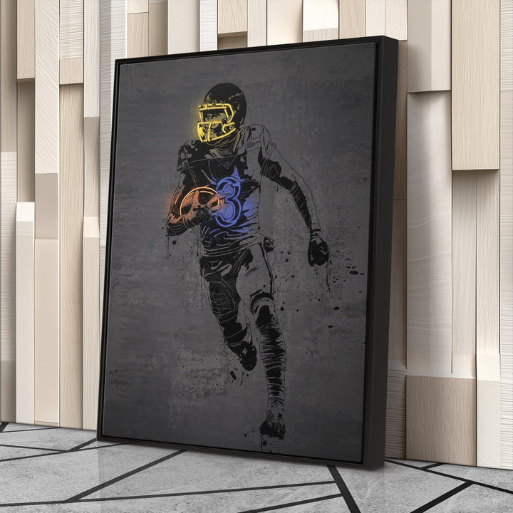 Odell Beckham Jr Neon Canvas Art | Modern Wall Decor for Rams Fans - CanvasNeon