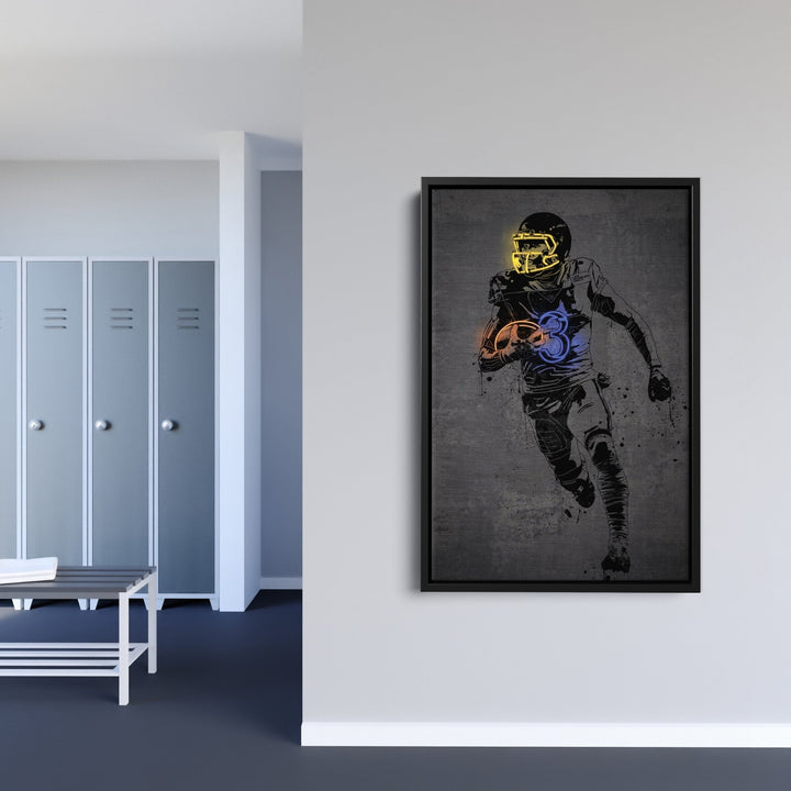 Odell Beckham Jr Neon Canvas Art | Modern Wall Decor for Rams Fans - CanvasNeon