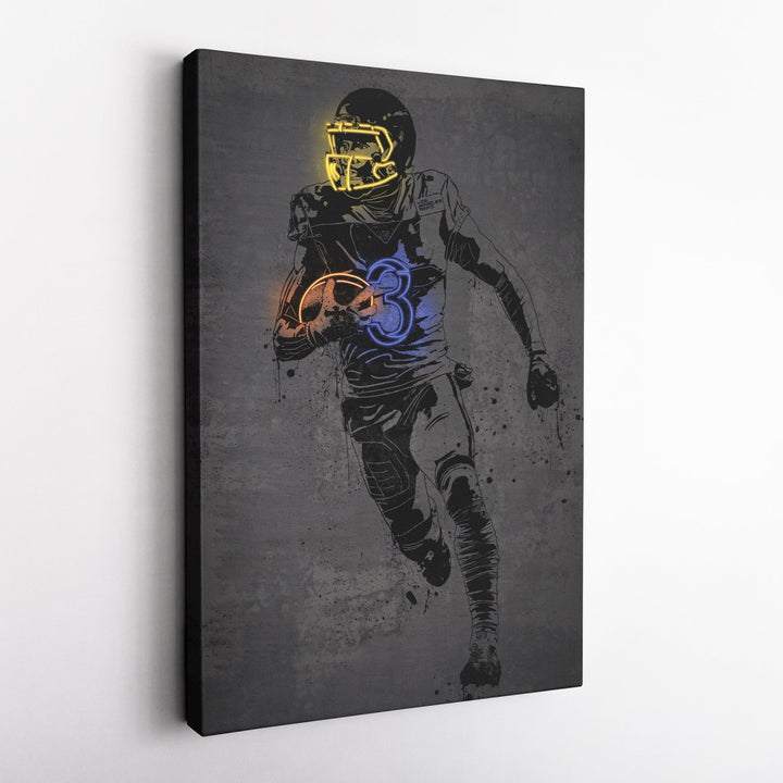 Odell Beckham Jr Neon Canvas Art | Modern Wall Decor for Rams Fans - CanvasNeon