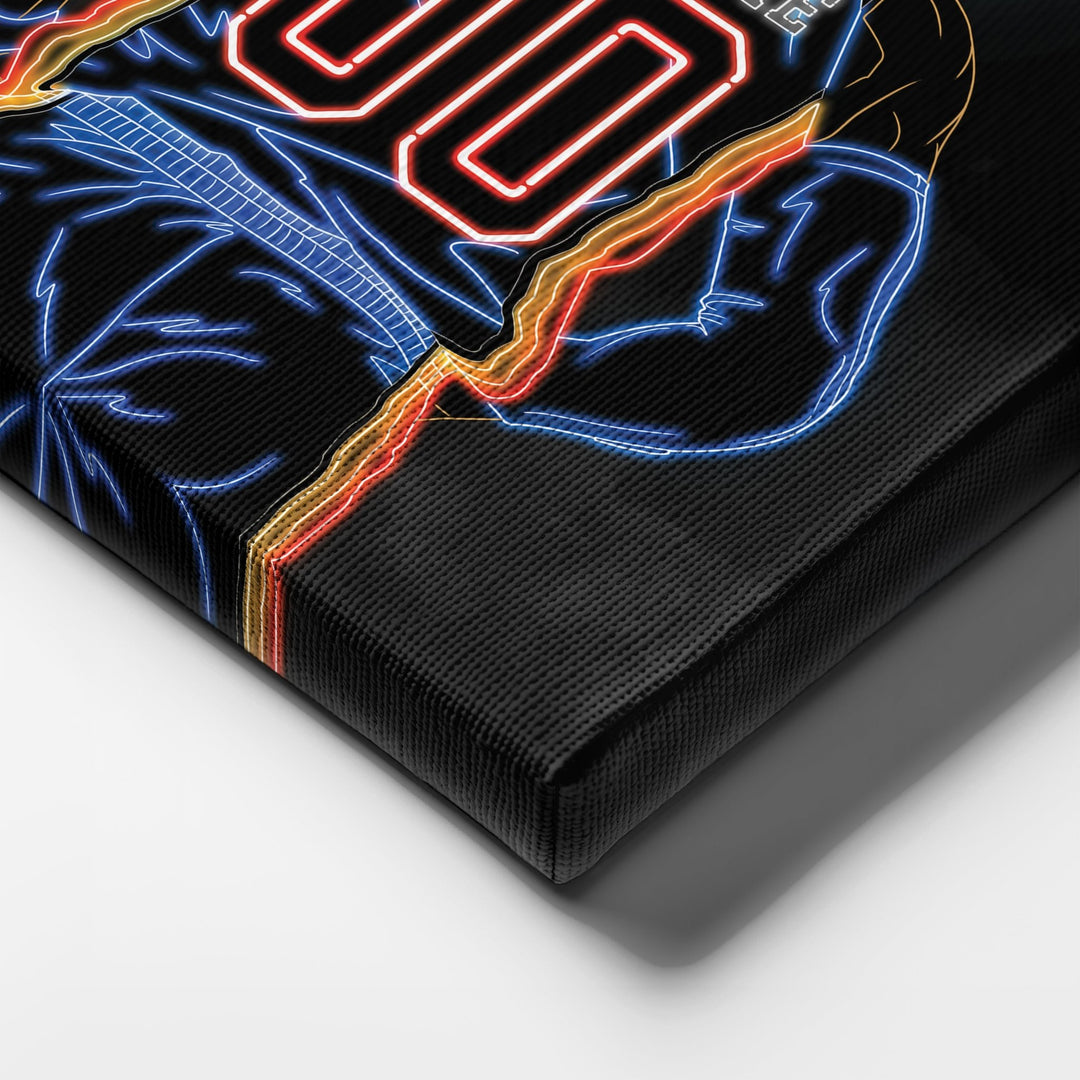 Oklahoma City Thunder Personalized Jersey Canvas | Neon Wall Art - CanvasNeon