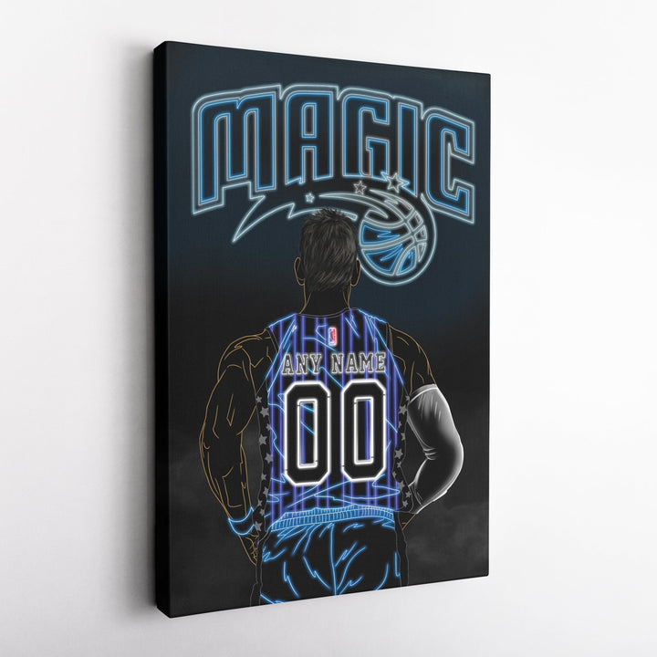 Orlando Magic Personalized Jersey Canvas | Neon Wall Art - CanvasNeon