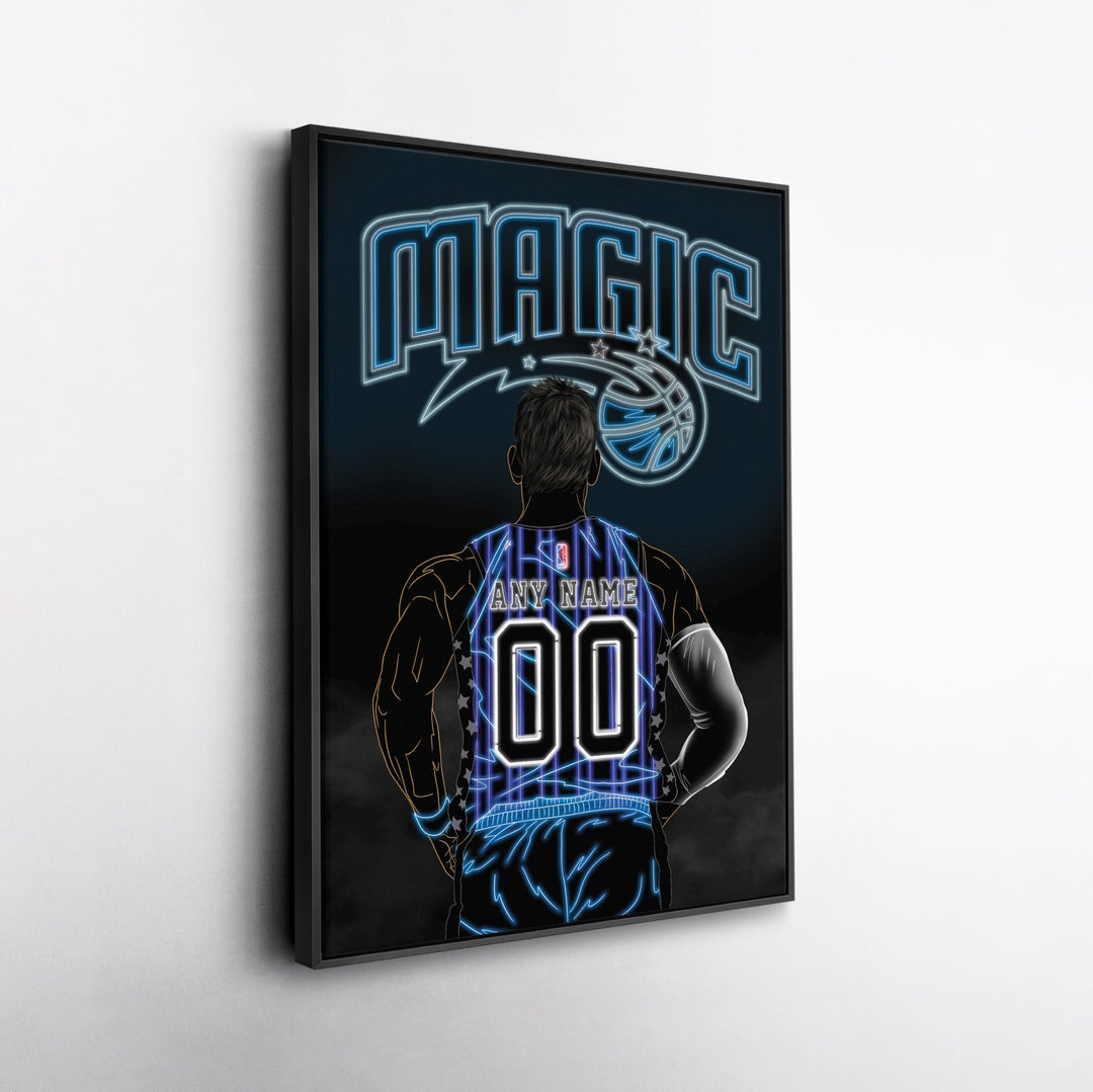 Orlando Magic Personalized Jersey Canvas | Neon Wall Art - CanvasNeon