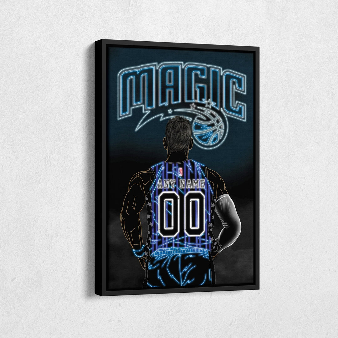 Orlando Magic Personalized Jersey Canvas | Neon Wall Art - CanvasNeon