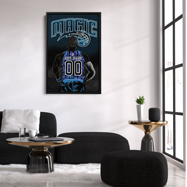 Orlando Magic Personalized Jersey Canvas | Neon Wall Art - CanvasNeon