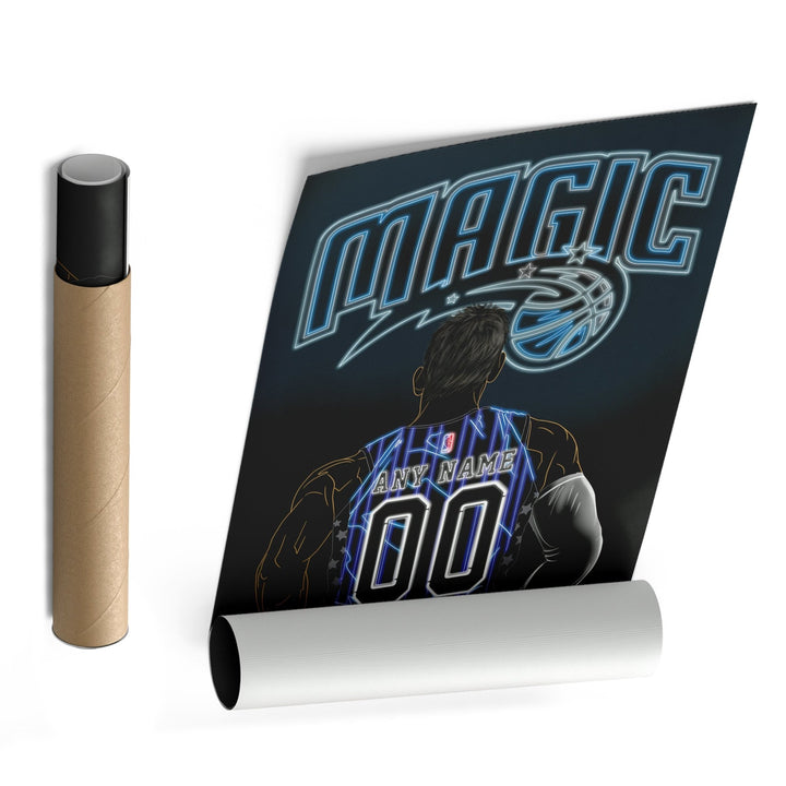 Orlando Magic Personalized Jersey Canvas | Neon Wall Art - CanvasNeon