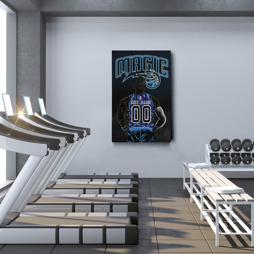 Orlando Magic Personalized Jersey Canvas | Neon Wall Art - CanvasNeon