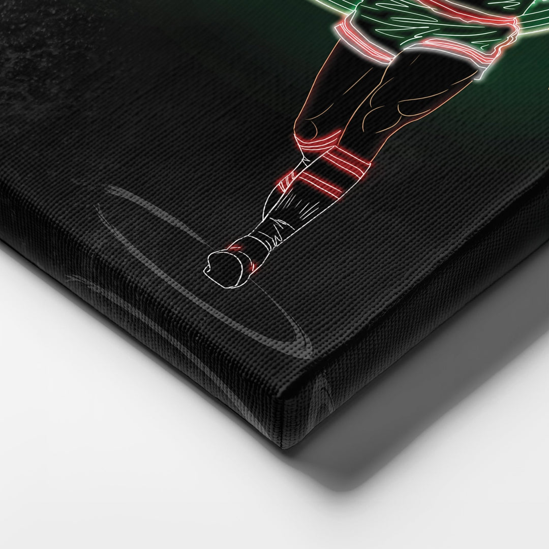 Oscar Robertson Neon Canvas Art | Bucks Wall Decor - CanvasNeon