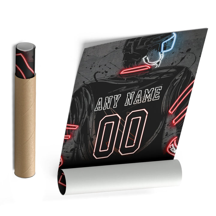 Ottawa Senators Custom Jersey Canvas | Neon Wall Art - CanvasNeon