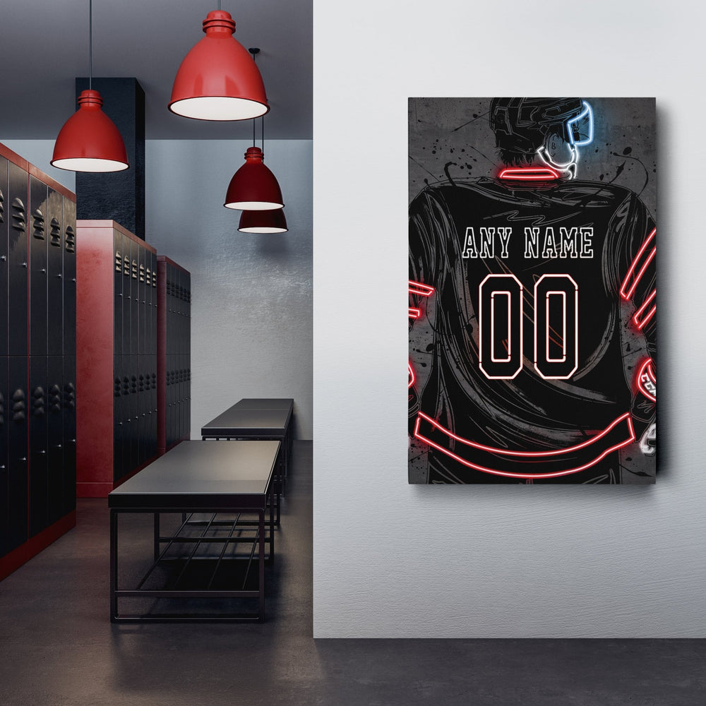 Ottawa Senators Custom Jersey Canvas | Neon Wall Art - CanvasNeon