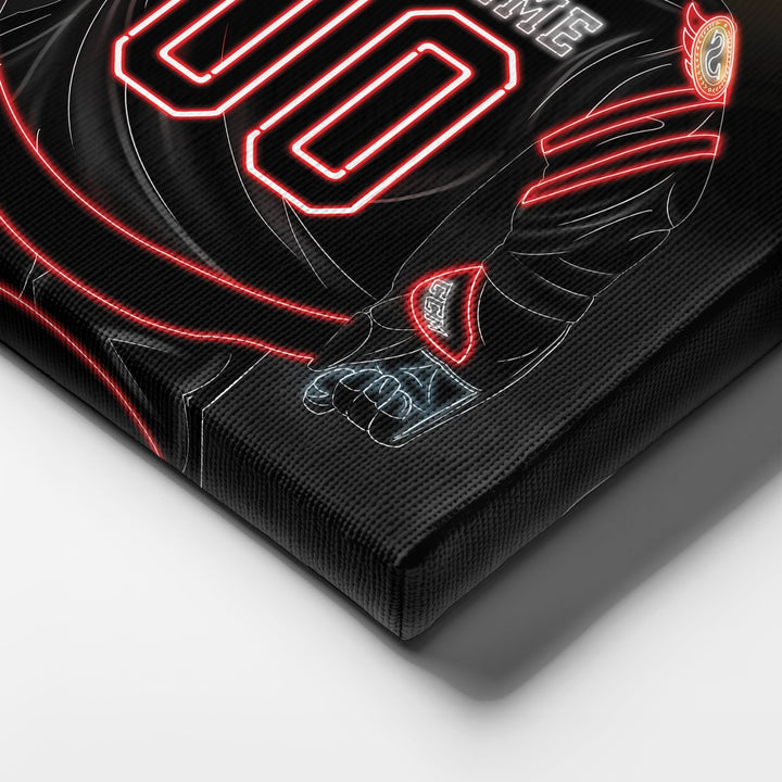 Ottawa Senators Personalized Jersey Canvas | Neon Wall Art - CanvasNeon